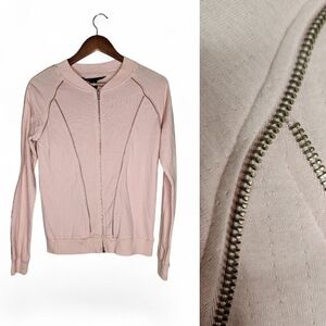 Marc Jacobs Vintage Pointelle Knit Zipper Jacket in Light Pink Size S